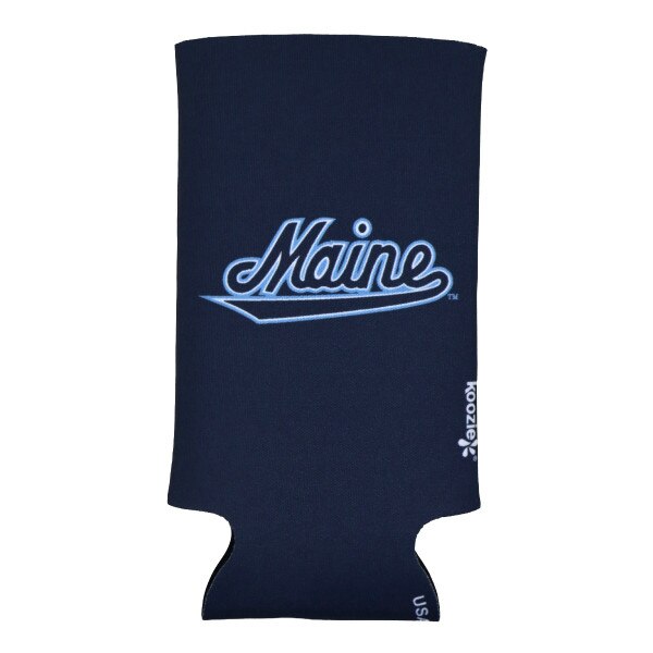 Maine Script Slim Can Koozie